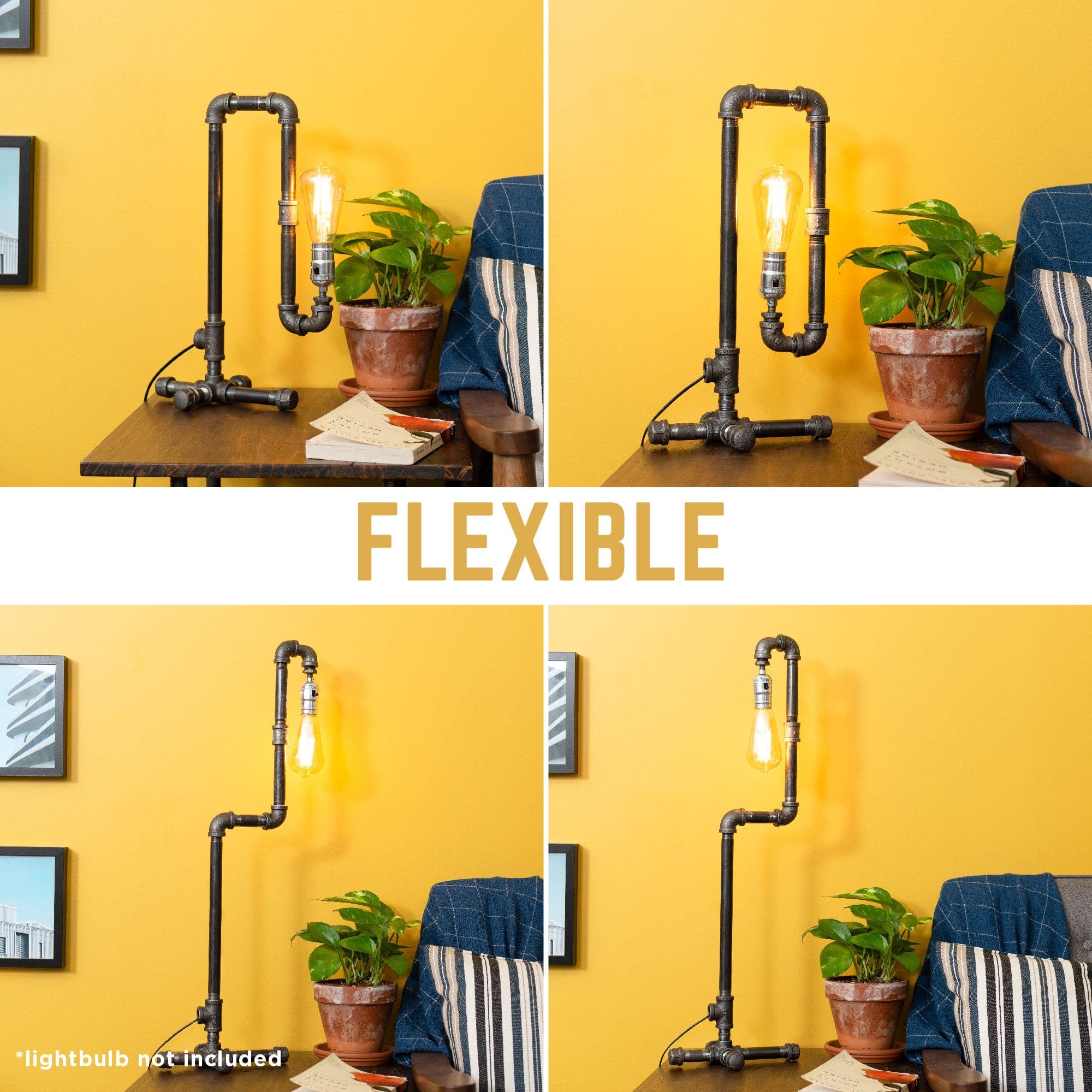Convertible Table Lamp By PIPE DECOR