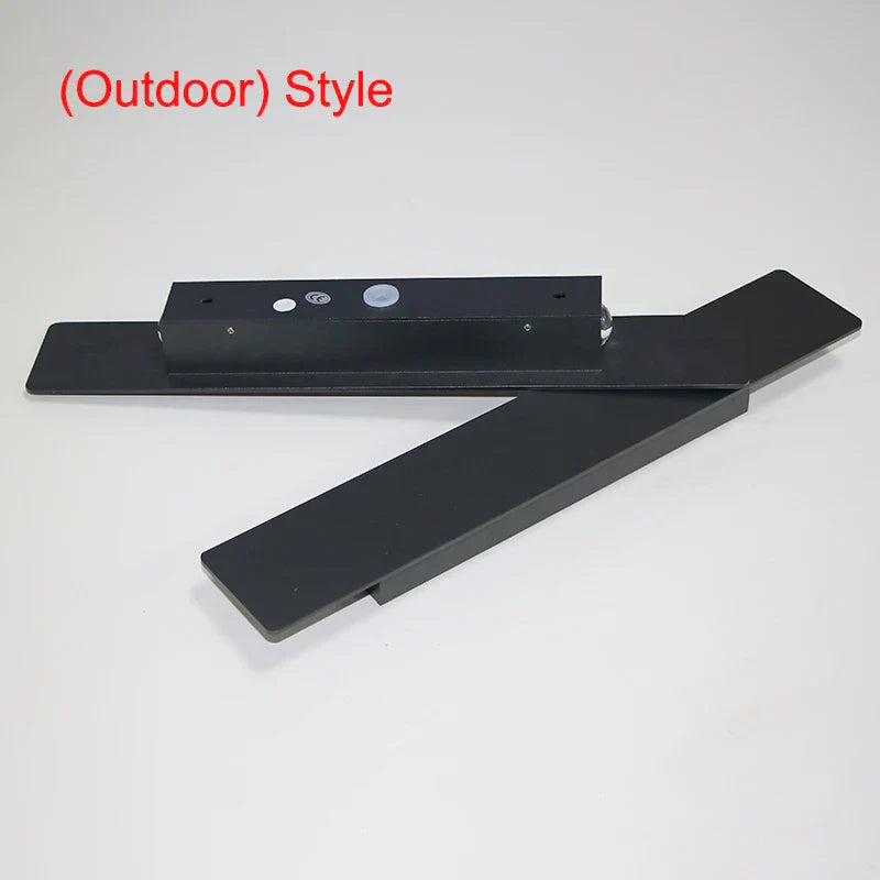 Élise's Sleek Outdoor LED Strip Wall Lamp - 18W Black Aluminum for Bedroom and Exterior